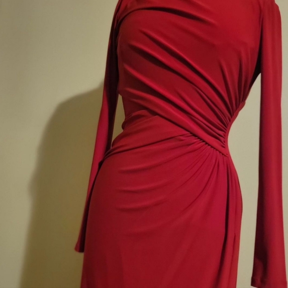 Lauren Ralph Lauren Red Long Sleeve Dress - Picture 3 of 7